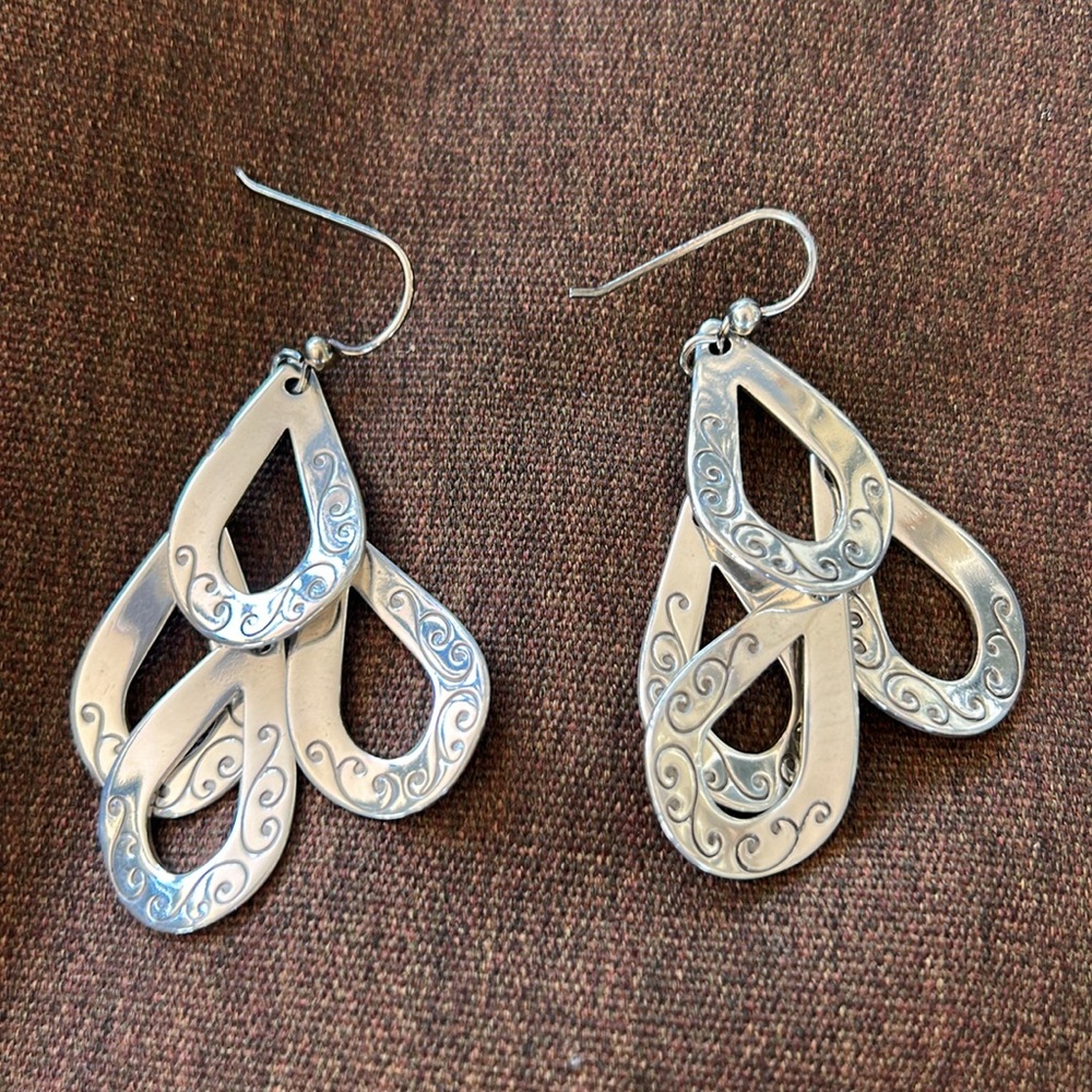 Brighton Silver Dangle Earrings. Brand new.